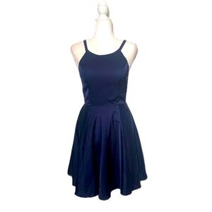 Alyce Paris Navy Fit & Flare Strappy Back Party Dress Size 4
